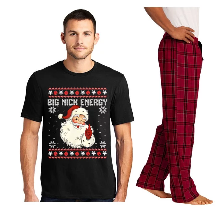 Big Nick Energy Santa Ugly Christmas Sweater Gift Pajama Set