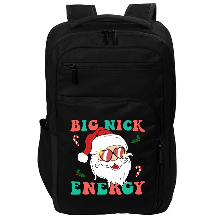 Big Nick Energy Santa Claus Funny Christmas Impact Tech Backpack