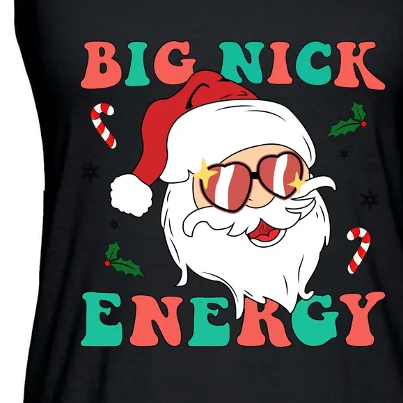 Big Nick Energy Santa Claus Funny Christmas Ladies Essential Flowy Tank