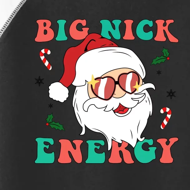 Big Nick Energy Santa Claus Funny Christmas Toddler Fine Jersey T-Shirt