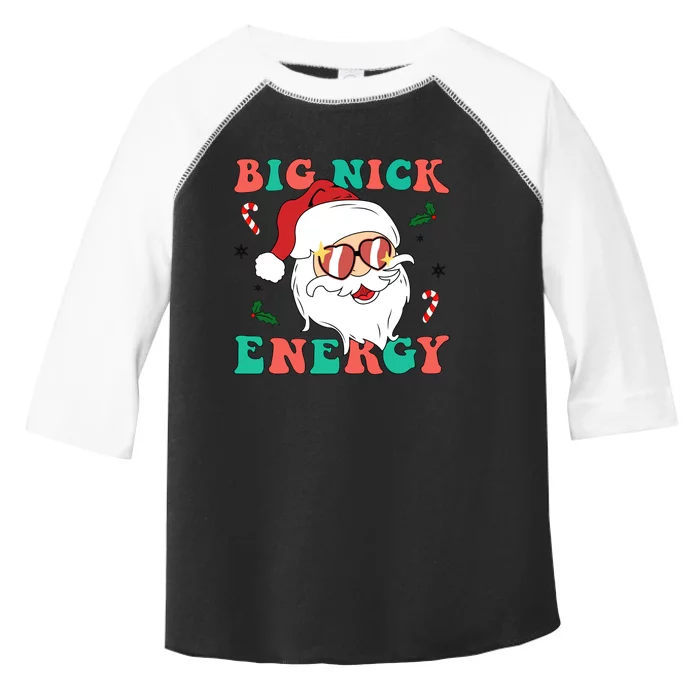 Big Nick Energy Santa Claus Funny Christmas Toddler Fine Jersey T-Shirt