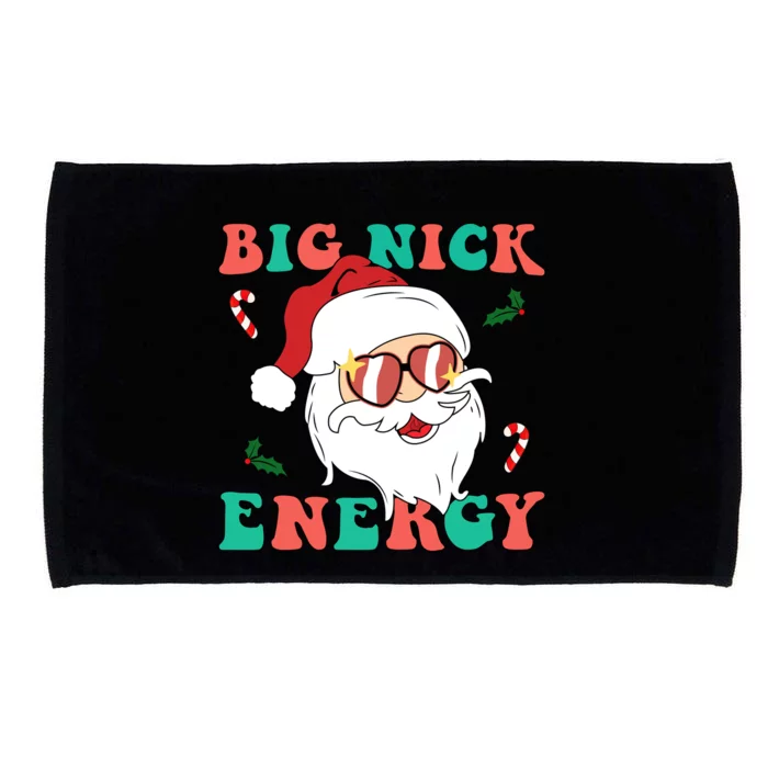 Big Nick Energy Santa Claus Funny Christmas Microfiber Hand Towel