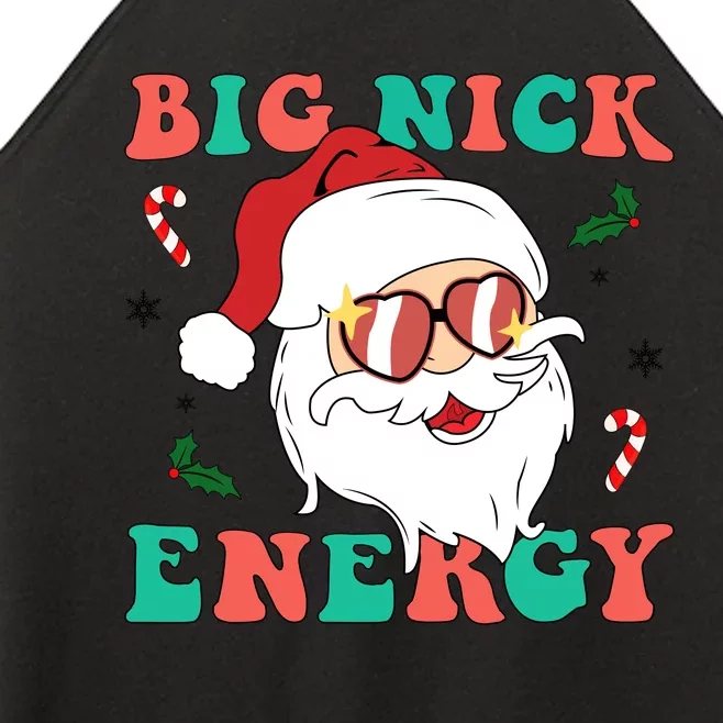 Big Nick Energy Santa Claus Funny Christmas Women’s Perfect Tri Rocker Tank