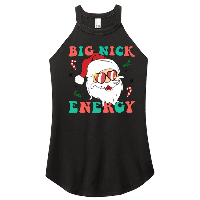 Big Nick Energy Santa Claus Funny Christmas Women’s Perfect Tri Rocker Tank