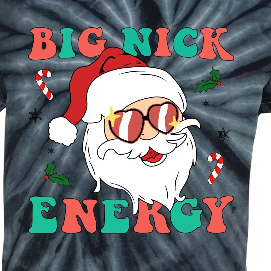 Big Nick Energy Santa Claus Funny Christmas Kids Tie-Dye T-Shirt