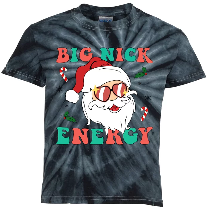 Big Nick Energy Santa Claus Funny Christmas Kids Tie-Dye T-Shirt