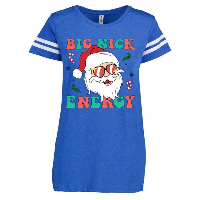 Big Nick Energy Santa Claus Funny Christmas Enza Ladies Jersey Football T-Shirt