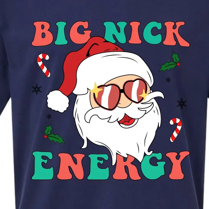 Big Nick Energy Santa Claus Funny Christmas Sueded Cloud Jersey T-Shirt