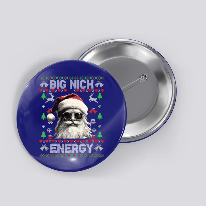 Big Nick Energy Santa Ugly Christmas Sweater Matching Family Gift Button