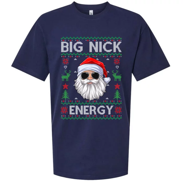 Big Nick Energy Santa Claus Ugly Christmas Sweater Sueded Cloud Jersey T-Shirt