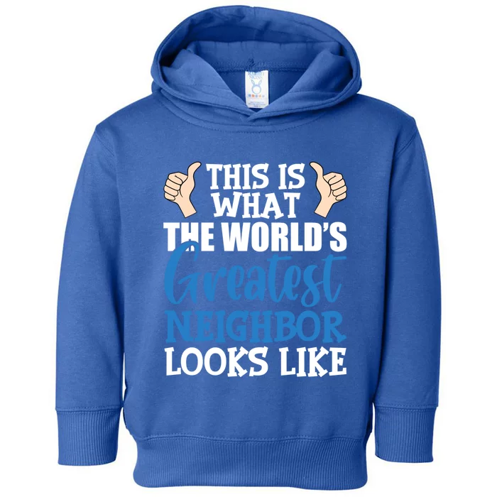 Best Neighbor Ever Greatest Local World's Greatest Neighbor Cute Gift Toddler Hoodie