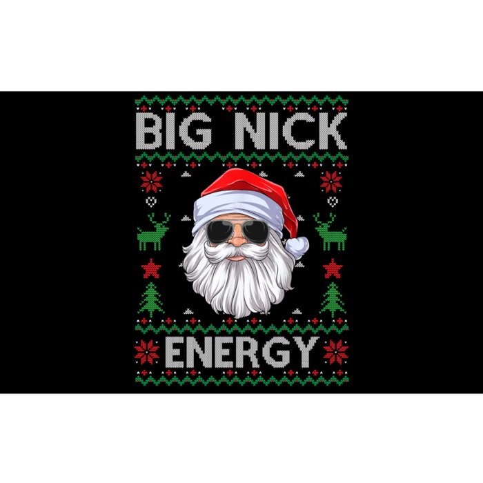 Big Nick Energy Santa Claus Ugly Christmas Sweater Bumper Sticker