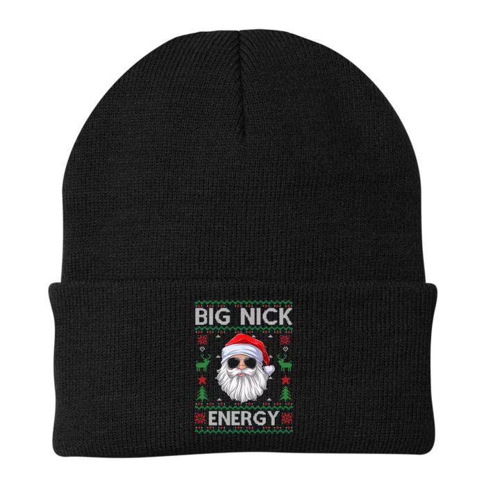 Big Nick Energy Santa Claus Ugly Christmas Sweater Knit Cap Winter Beanie