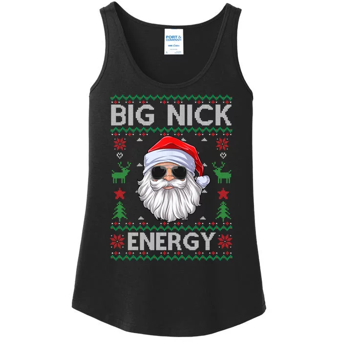 Big Nick Energy Santa Claus Ugly Christmas Sweater Ladies Essential Tank