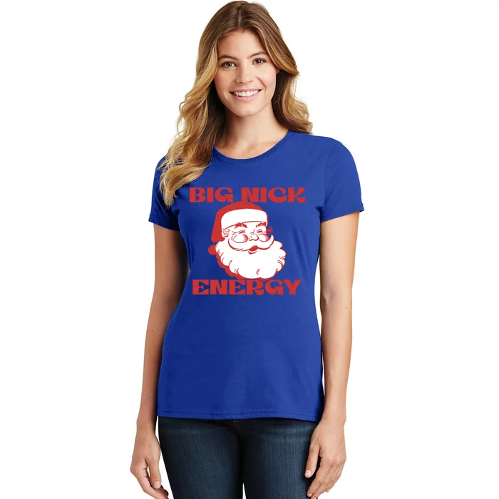 Big Nick Energy Vintage Santa Claus Christmas Meme Gift Women's T-Shirt