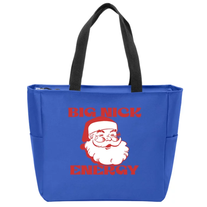 Big Nick Energy Vintage Santa Claus Christmas Meme Gift Zip Tote Bag