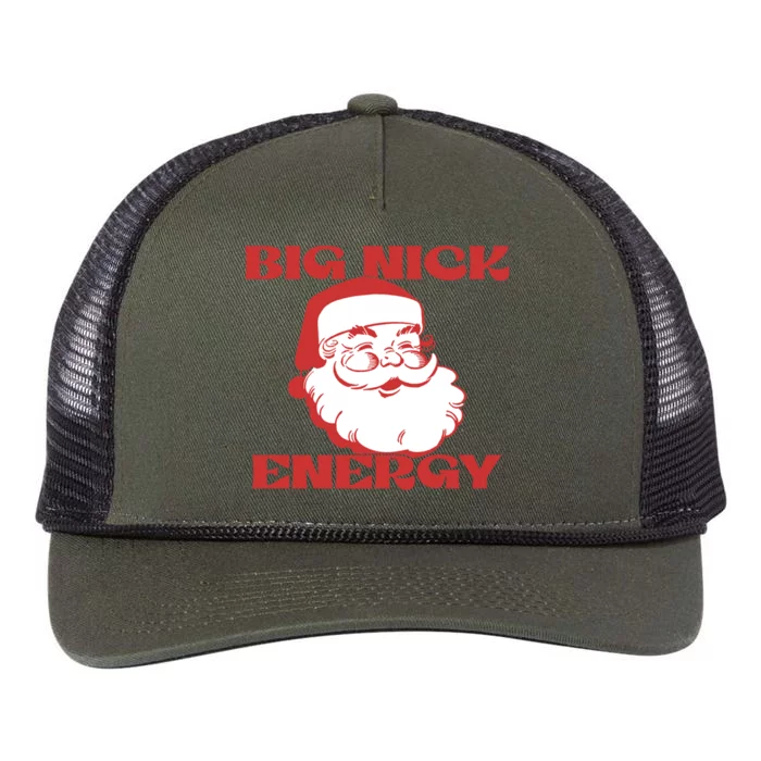 Big Nick Energy Vintage Santa Claus Christmas Meme Gift Retro Rope Trucker Hat Cap