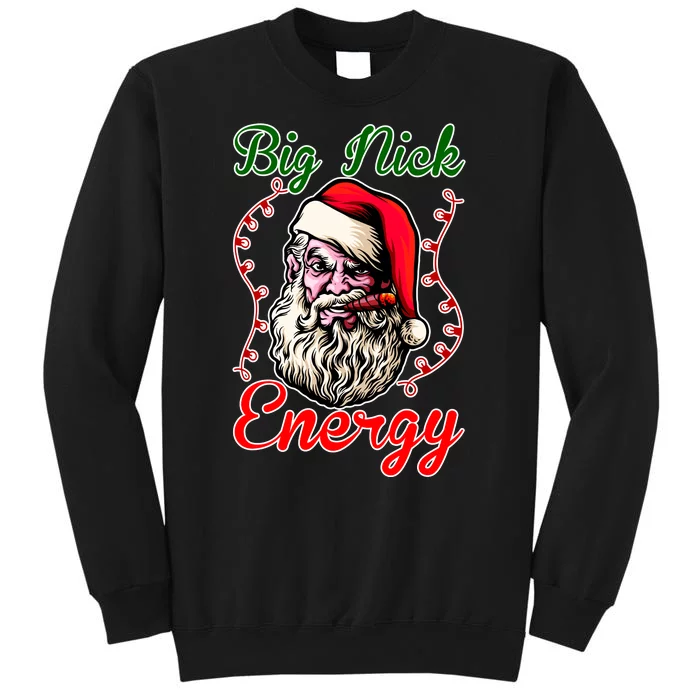 Big Nick Energy Santa Claus Smokin St. Nick Christmas Sweatshirt