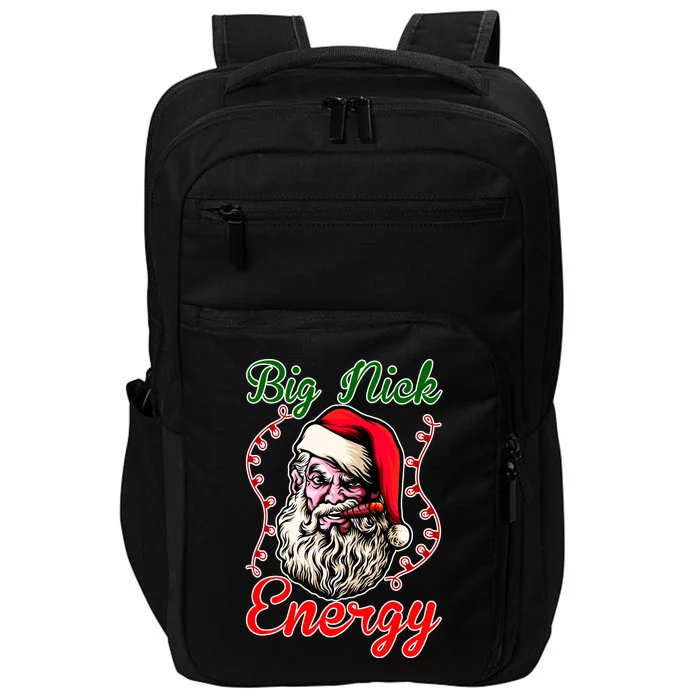 Big Nick Energy Santa Claus Smokin St. Nick Christmas Impact Tech Backpack