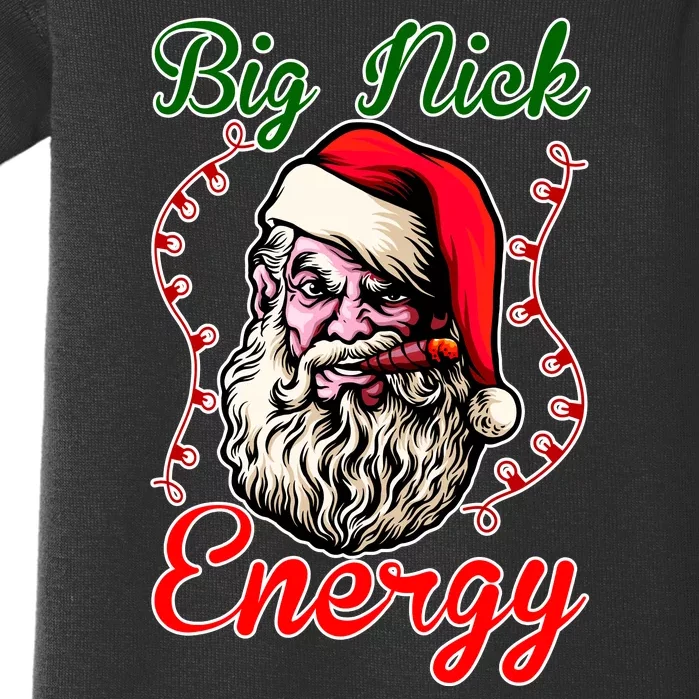 Big Nick Energy Santa Claus Smokin St. Nick Christmas Baby Bodysuit