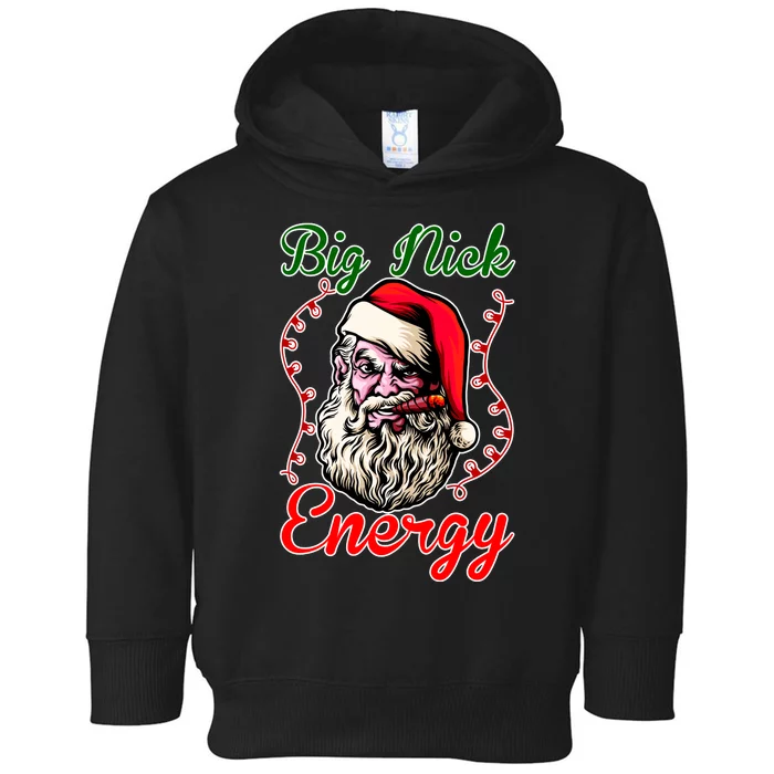 Big Nick Energy Santa Claus Smokin St. Nick Christmas Toddler Hoodie