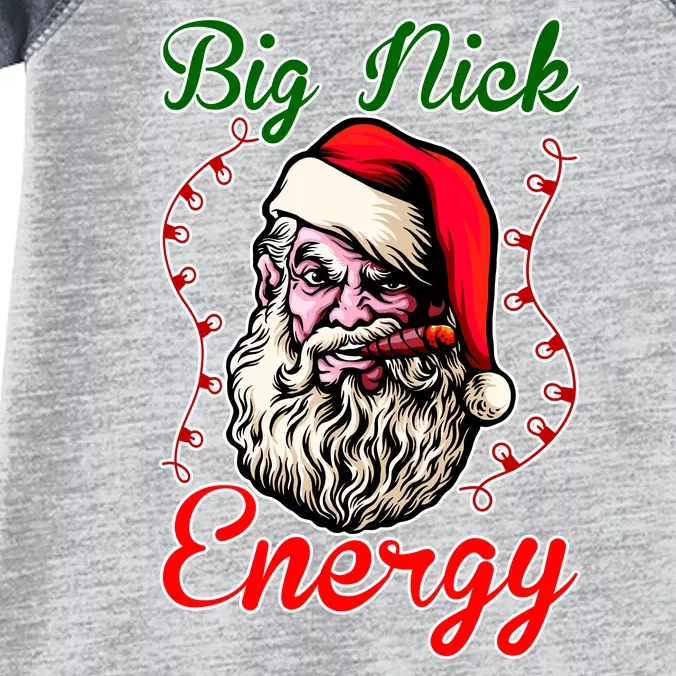 Big Nick Energy Santa Claus Smokin St. Nick Christmas Infant Baby Jersey Bodysuit