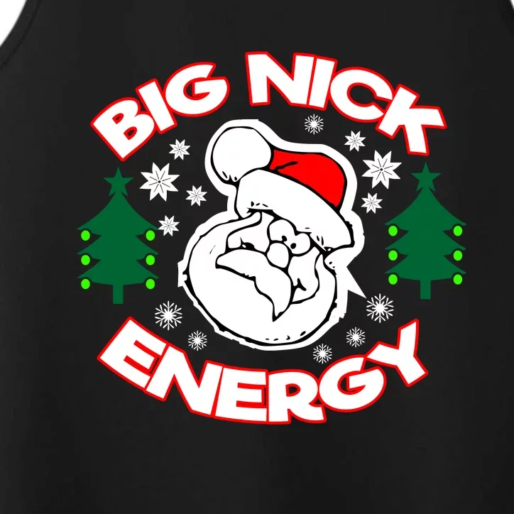 Big Nick Energy Santa Claus Snowflake Christmas Performance Tank