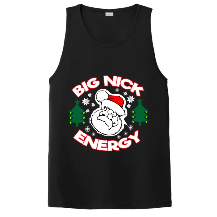 Big Nick Energy Santa Claus Snowflake Christmas Performance Tank