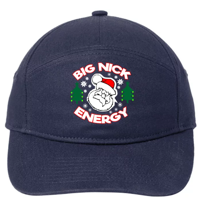 Big Nick Energy Santa Claus Snowflake Christmas 7-Panel Snapback Hat