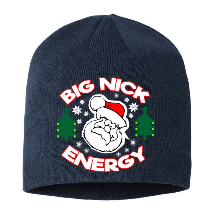 Big Nick Energy Santa Claus Snowflake Christmas 8 1/2in Sustainable Knit Beanie