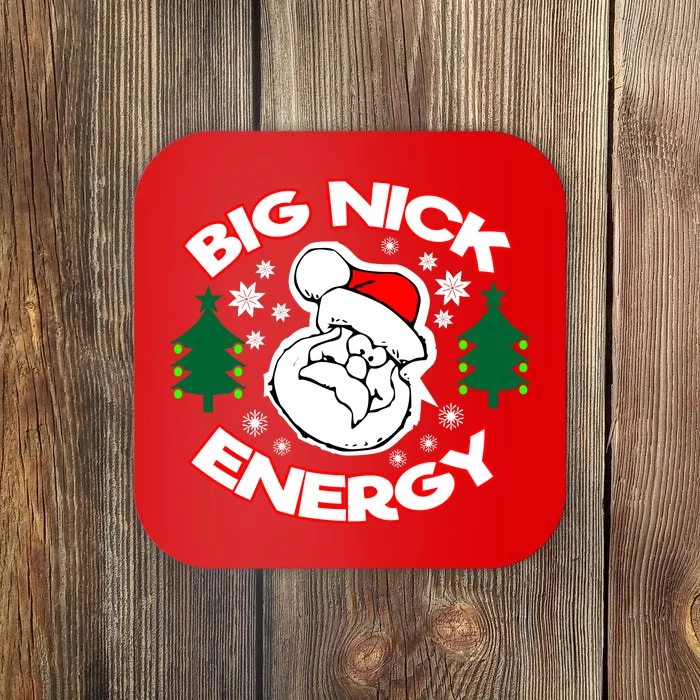 Big Nick Energy Santa Claus Snowflake Christmas Coaster