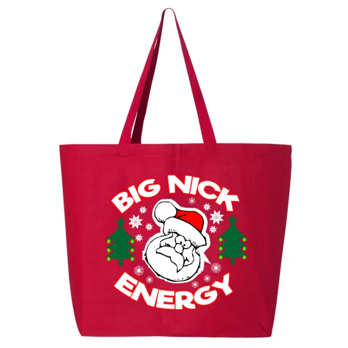 Big Nick Energy Santa Claus Snowflake Christmas 25L Jumbo Tote