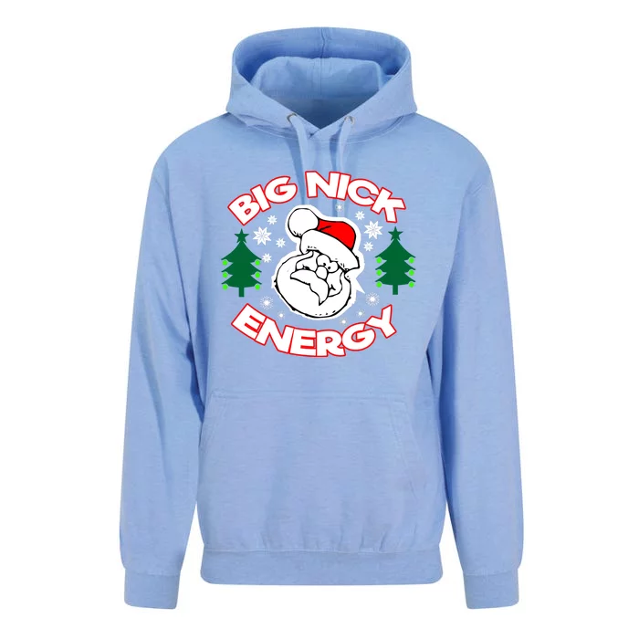 Big Nick Energy Santa Claus Snowflake Christmas Unisex Surf Hoodie