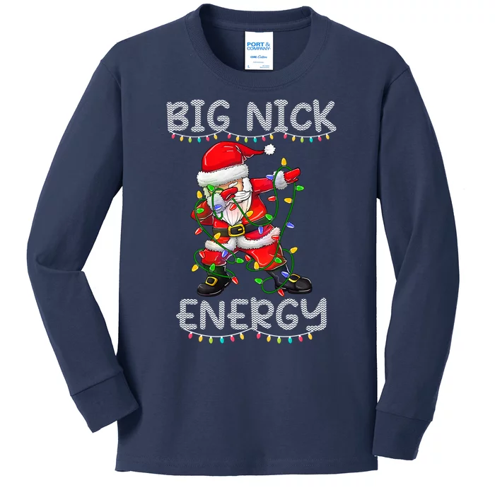 Big Nick Energy Holiday Xmas Kids Long Sleeve Shirt