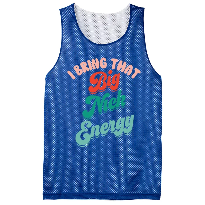 Big Nick Energy Santa Xmas Funny Christmas Retro Cool Gift Mesh Reversible Basketball Jersey Tank