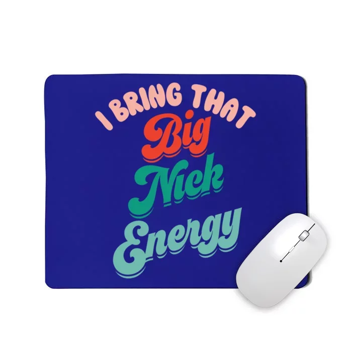 Big Nick Energy Santa Xmas Funny Christmas Retro Cool Gift Mousepad