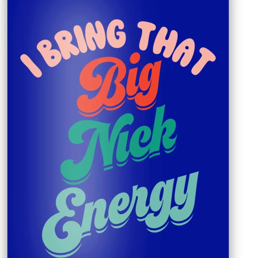 Big Nick Energy Santa Xmas Funny Christmas Retro Cool Gift Poster