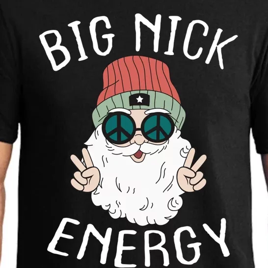 Big Nick Energy Funny Xmas Santa Claus Saint Nicholas Funny Gift Pajama Set