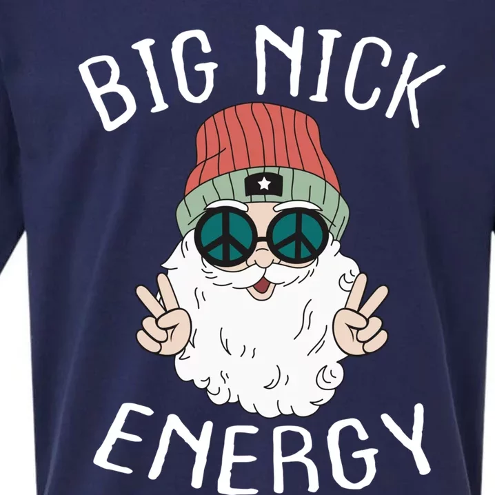 Big Nick Energy Funny Xmas Santa Claus Saint Nicholas Funny Gift Sueded Cloud Jersey T-Shirt