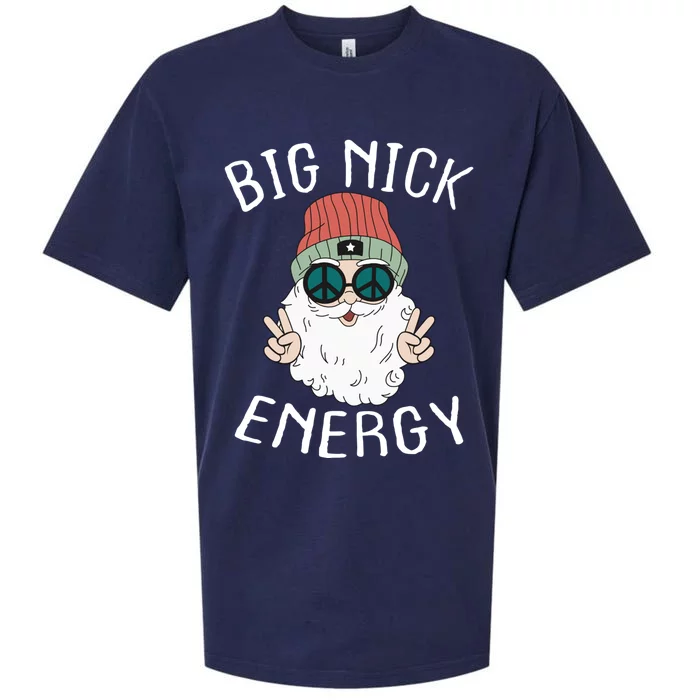 Big Nick Energy Funny Xmas Santa Claus Saint Nicholas Funny Gift Sueded Cloud Jersey T-Shirt