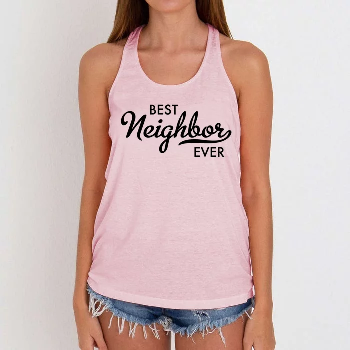 Best Neighbor Ever Gift Women's Knotted Racerback Tank