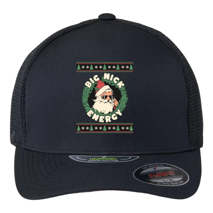 Big Nick Energy Christmas Santa Inappropriate Christmas Gift Flexfit Unipanel Trucker Cap