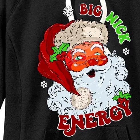 Big Nick Energy Classic Santa Claus Christmas Women's Fleece Hoodie