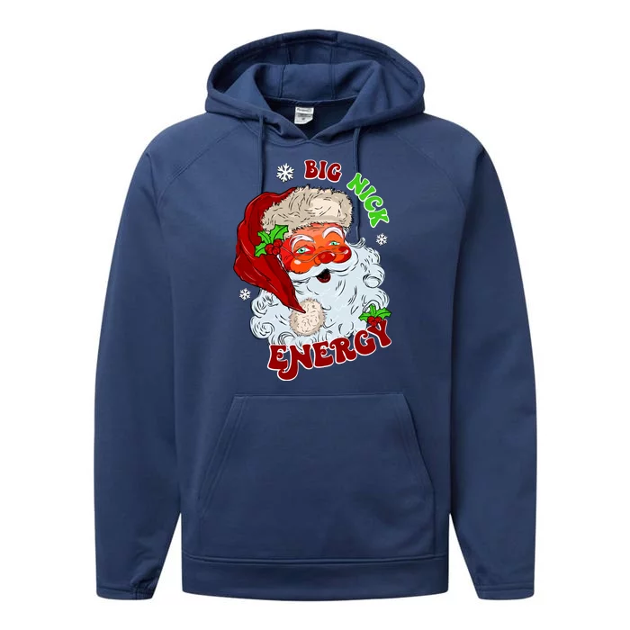 Big Nick Energy Classic Santa Claus Christmas Performance Fleece Hoodie