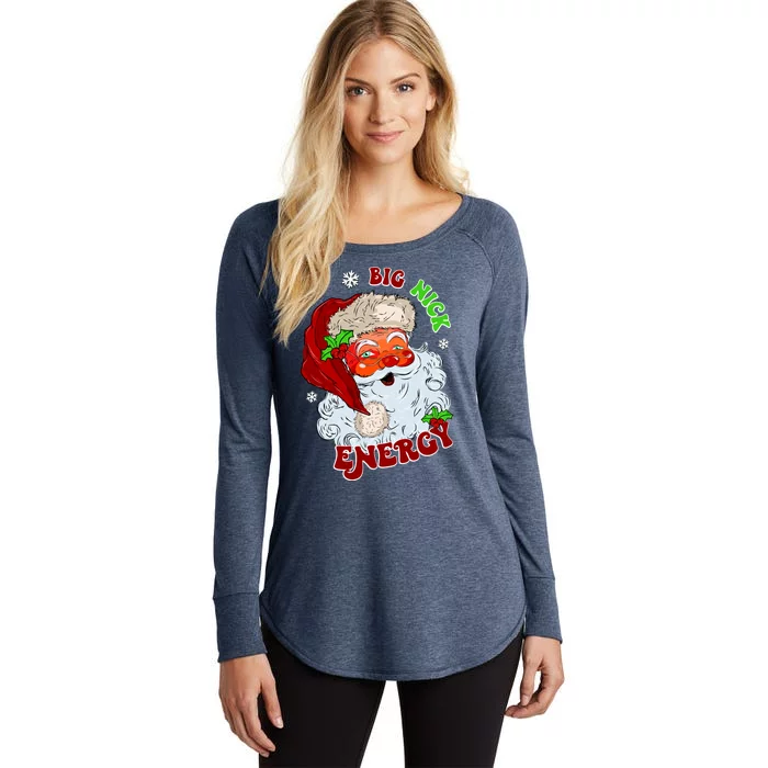 Big Nick Energy Classic Santa Claus Christmas Women's Perfect Tri Tunic Long Sleeve Shirt