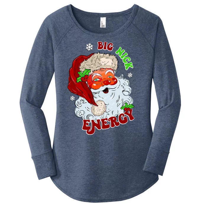 Big Nick Energy Classic Santa Claus Christmas Women's Perfect Tri Tunic Long Sleeve Shirt