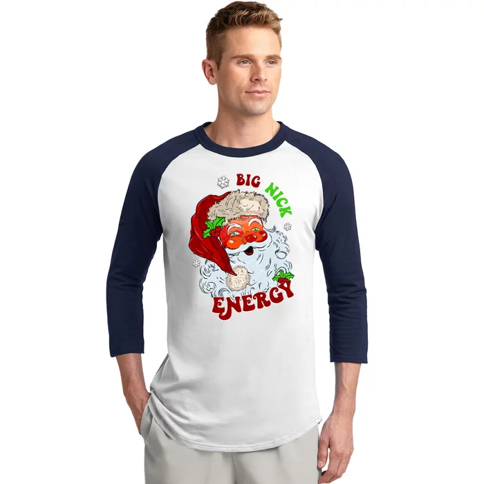 Big Nick Energy Classic Santa Claus Christmas Baseball Sleeve Shirt