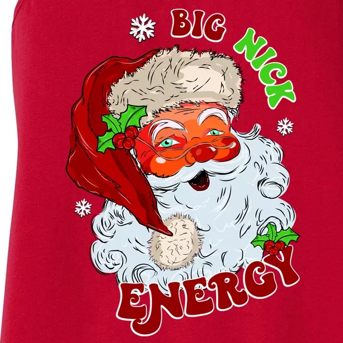 Big Nick Energy Classic Santa Claus Christmas Women's Racerback Tank