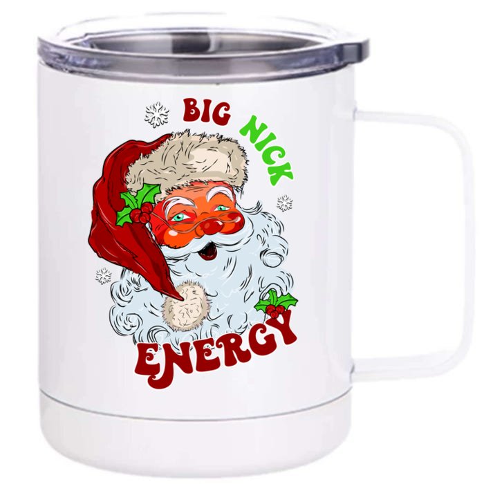 Big Nick Energy Classic Santa Claus Christmas Front & Back 12oz Stainless Steel Tumbler Cup