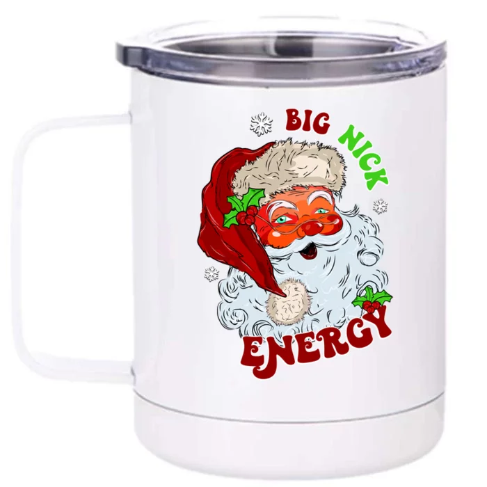 Big Nick Energy Classic Santa Claus Christmas Front & Back 12oz Stainless Steel Tumbler Cup